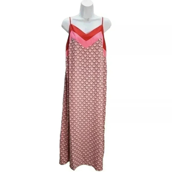 Ellos Red Pink Print Boho Maxi Dress - Picture 2 of 13